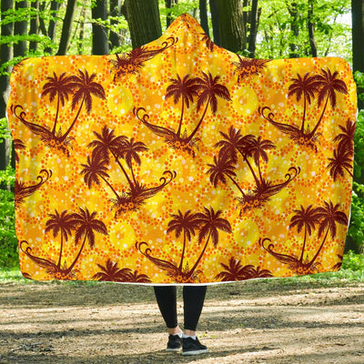 Palm Tree Pattern Print Design PT012 Hooded Blanket-JORJUNE.COM