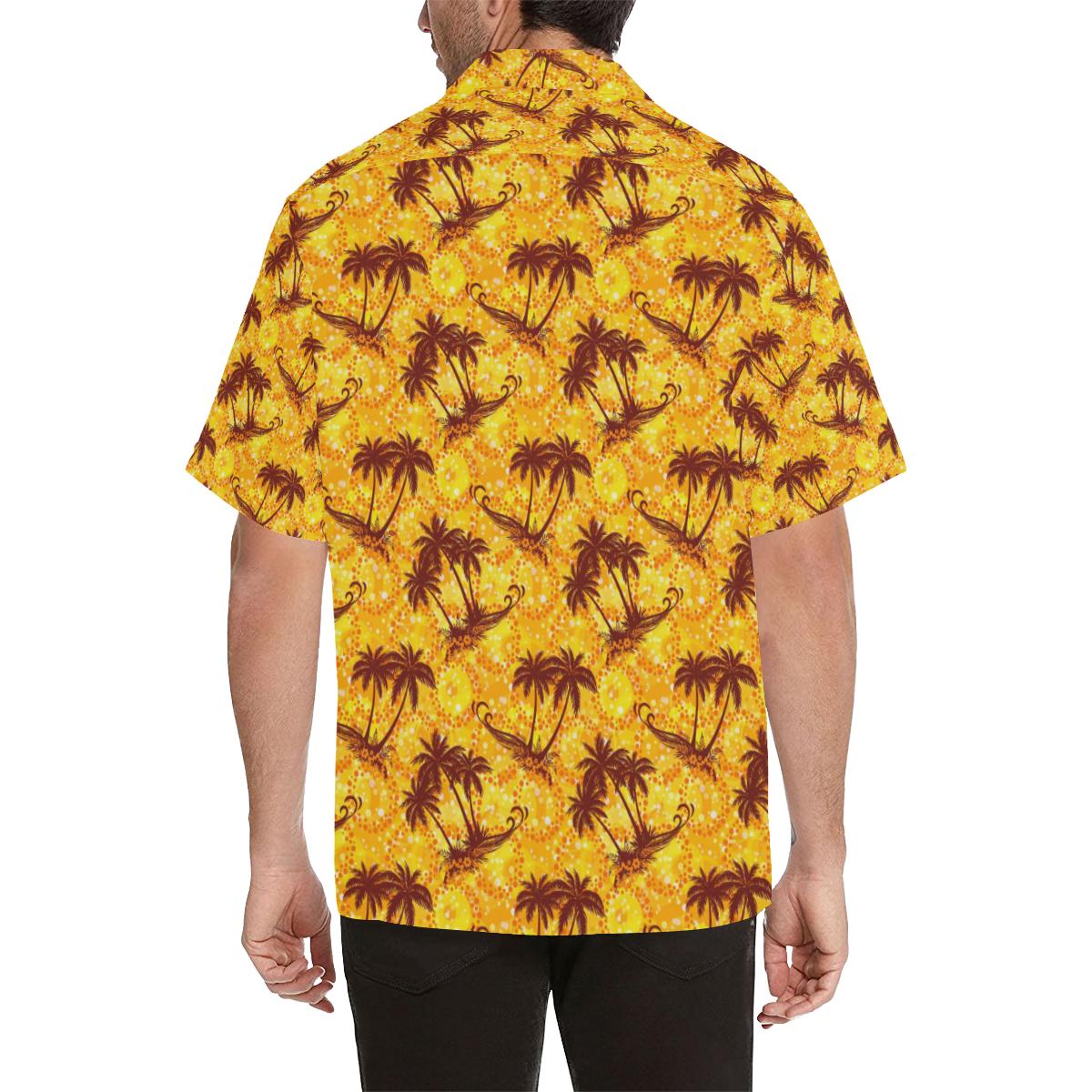 Palm Tree Pattern Print Design PT012 Men Hawaiian Shirt-JorJune