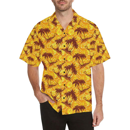 Palm Tree Pattern Print Design PT012 Men Hawaiian Shirt-JorJune