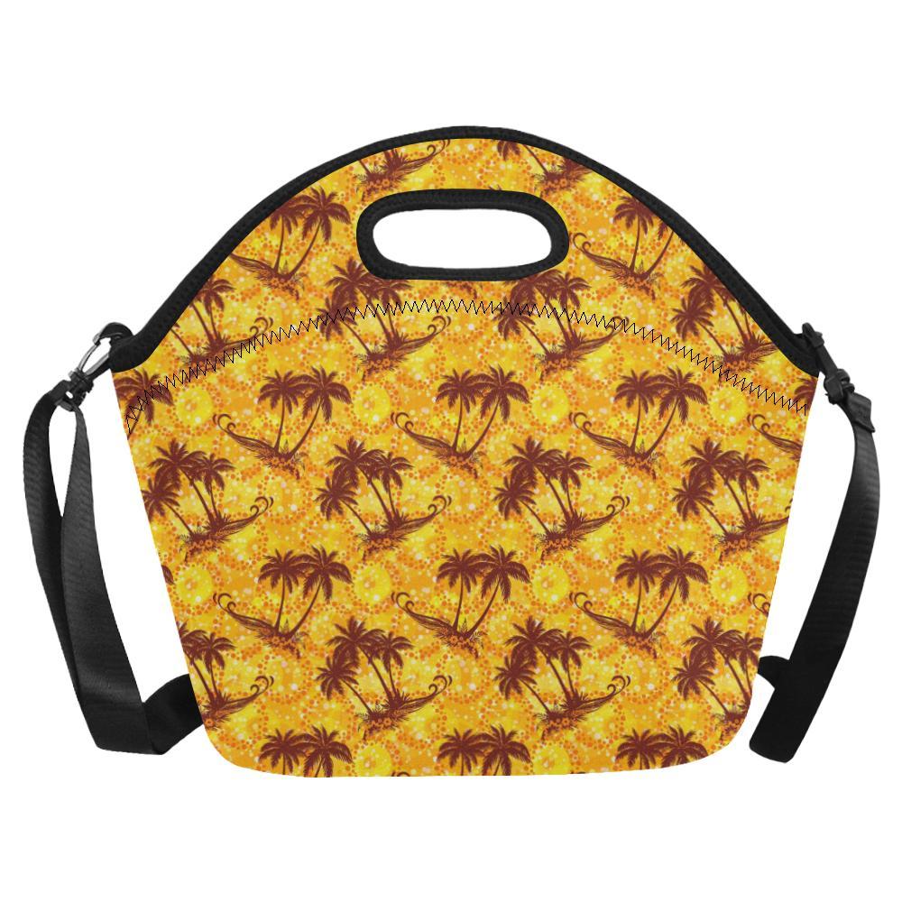 Palm Tree Pattern Print Design PT012 Neoprene Lunch Bag-JorJune