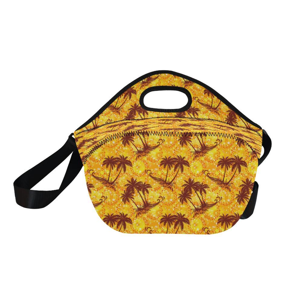 Palm Tree Pattern Print Design PT012 Neoprene Lunch Bag-JorJune