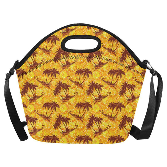 Palm Tree Pattern Print Design PT012 Neoprene Lunch Bag-JorJune
