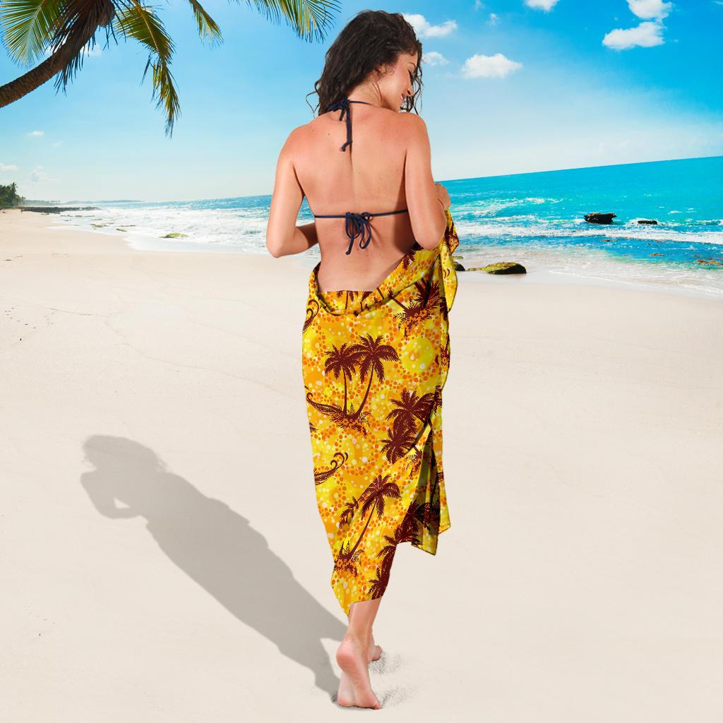 Palm Tree Pattern Print Design PT012 Sarong Pareo Wrap-JORJUNE.COM
