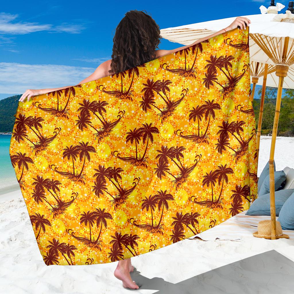 Palm Tree Pattern Print Design PT012 Sarong Pareo Wrap-JORJUNE.COM