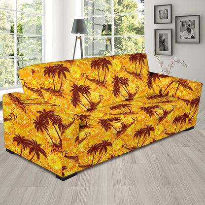 Palm Tree Pattern Print Design PT012 Sofa Slipcover-JORJUNE.COM