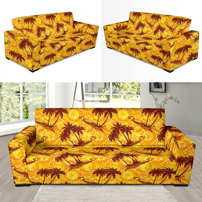 Palm Tree Pattern Print Design PT012 Sofa Slipcover-JORJUNE.COM