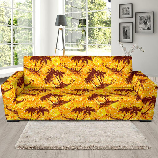 Palm Tree Pattern Print Design PT012 Sofa Slipcover-JORJUNE.COM