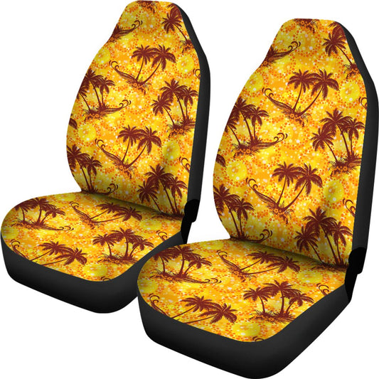 Palm Tree Pattern Print Design PT012 Universal Fit Car Seat Covers-JorJune