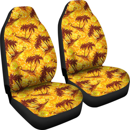 Palm Tree Pattern Print Design PT012 Universal Fit Car Seat Covers-JorJune