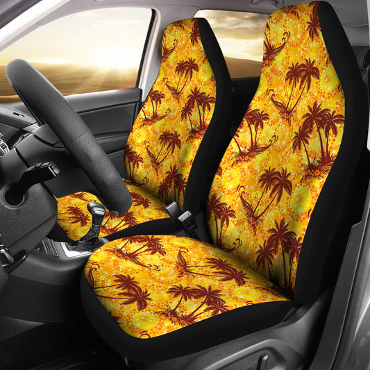 Palm Tree Pattern Print Design PT012 Universal Fit Car Seat Covers-JorJune