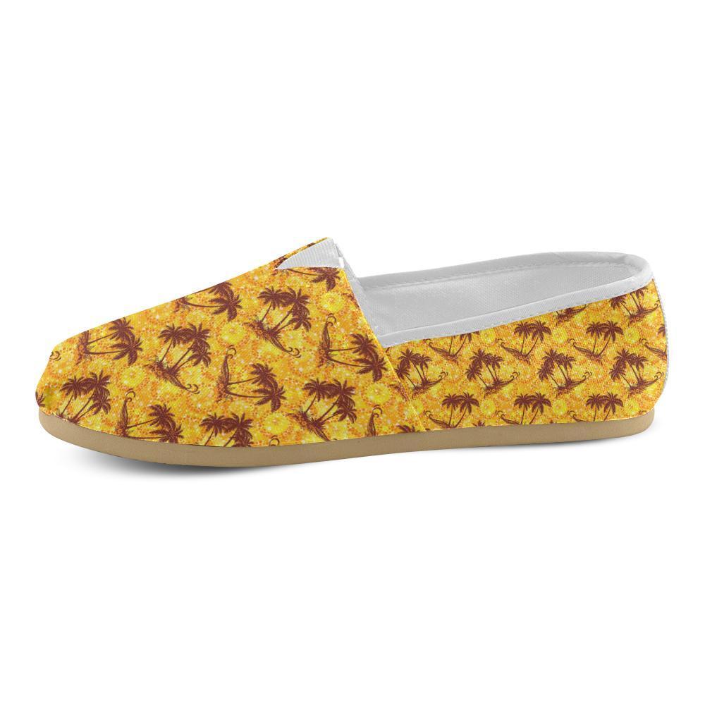 Palm Tree Pattern Print Design PT012 Women Casual Shoes-JorJune.com