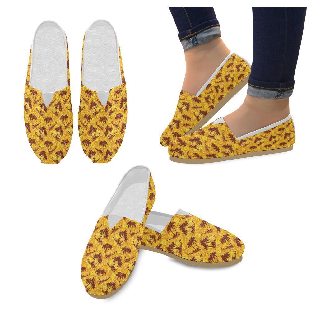 Palm Tree Pattern Print Design PT012 Women Casual Shoes-JorJune.com