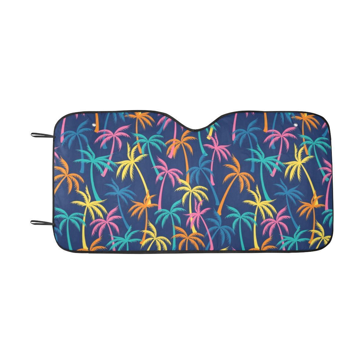Palm Tree Pattern Print Design PT013 Car Sun Shade-JorJune