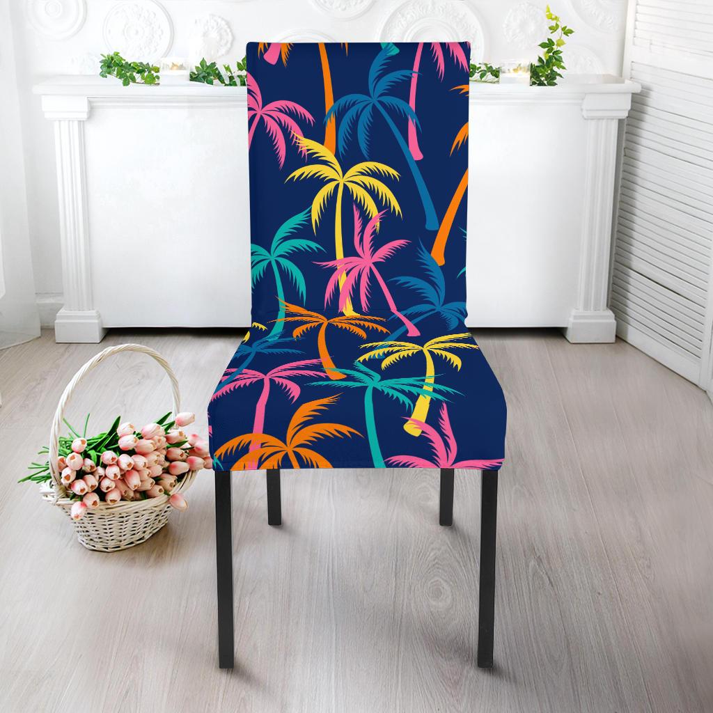 Palm Tree Pattern Print Design PT013 Dining Chair Slipcover-JORJUNE.COM