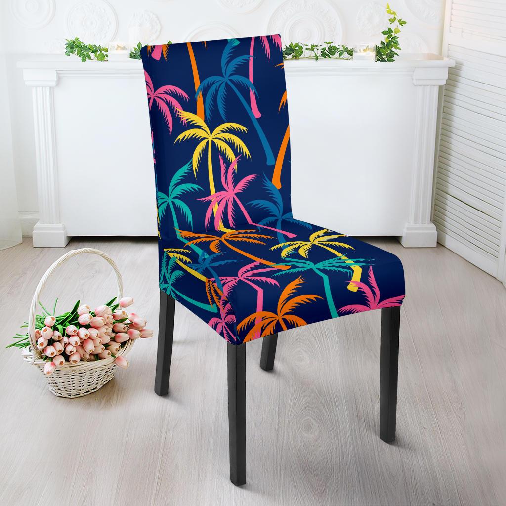 Palm Tree Pattern Print Design PT013 Dining Chair Slipcover-JORJUNE.COM