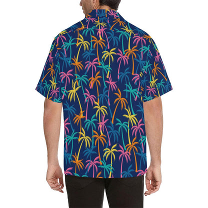 Palm Tree Pattern Print Design PT013 Men Hawaiian Shirt-JorJune