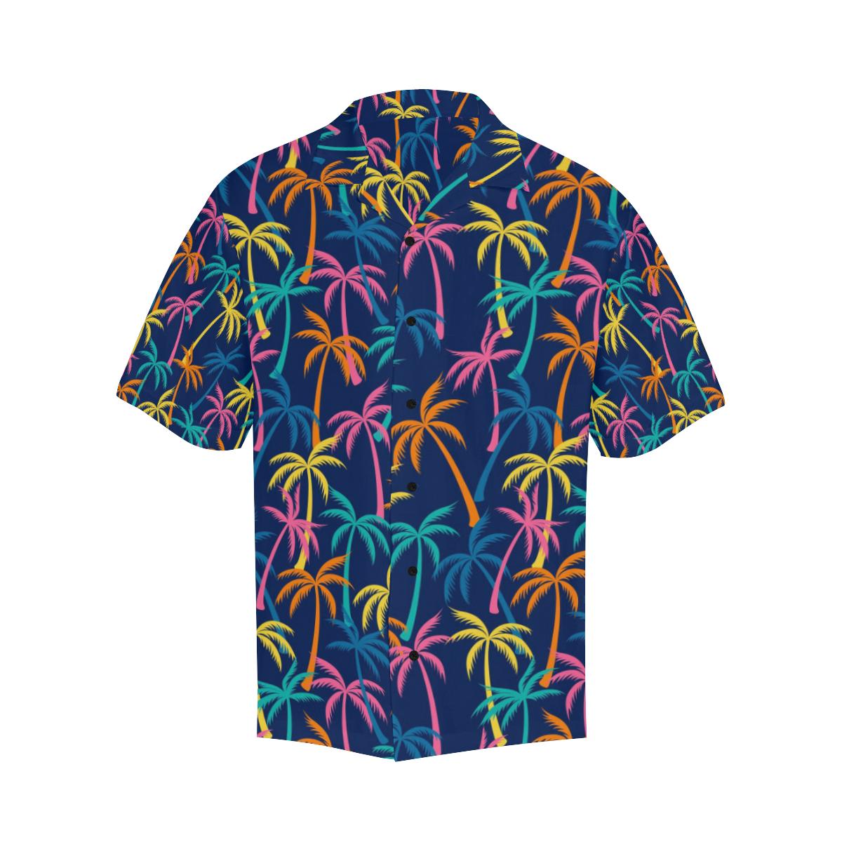 Palm Tree Pattern Print Design PT013 Men Hawaiian Shirt-JorJune