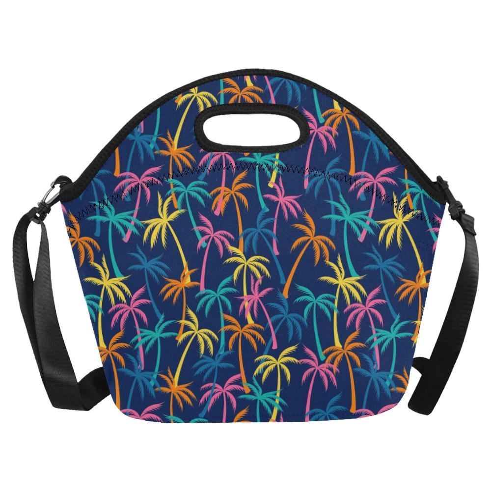 Palm Tree Pattern Print Design PT013 Neoprene Lunch Bag-JorJune