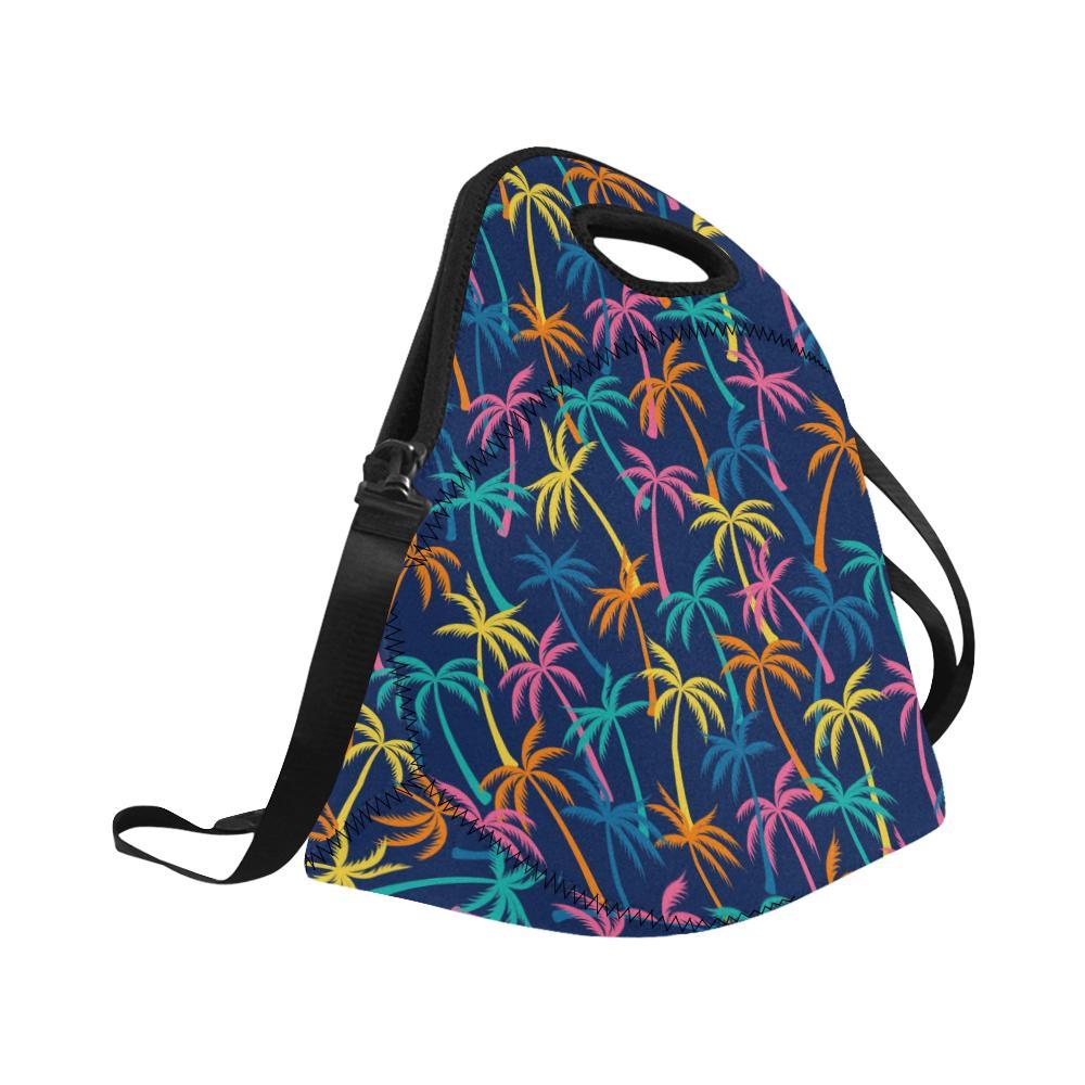 Palm Tree Pattern Print Design PT013 Neoprene Lunch Bag-JorJune