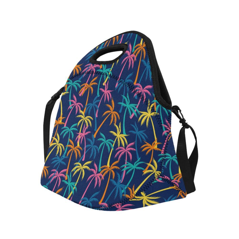 Palm Tree Pattern Print Design PT013 Neoprene Lunch Bag-JorJune