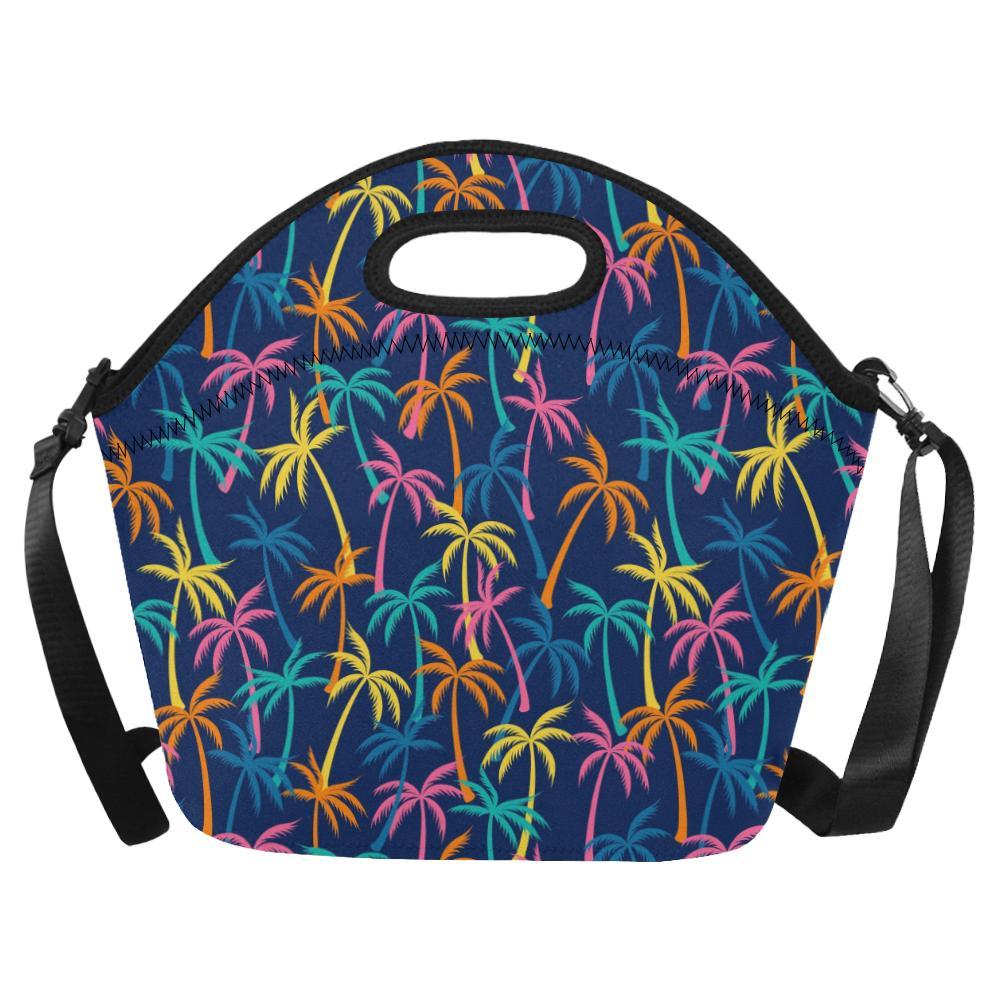 Palm Tree Pattern Print Design PT013 Neoprene Lunch Bag-JorJune