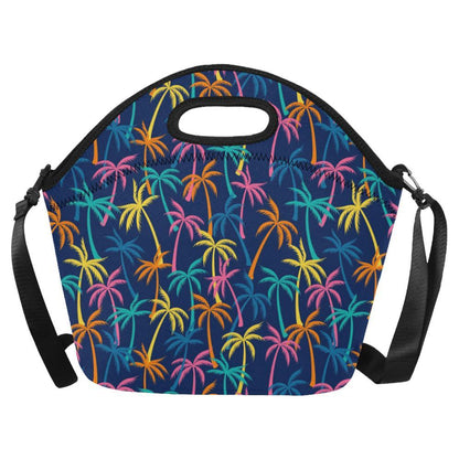 Palm Tree Pattern Print Design PT013 Neoprene Lunch Bag-JorJune