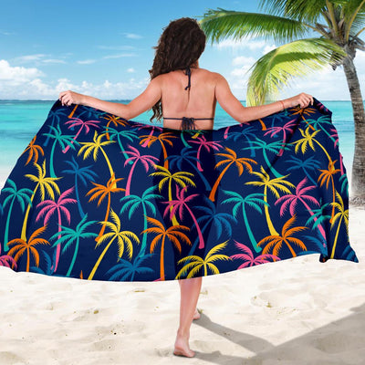 Palm Tree Pattern Print Design PT013 Sarong Pareo Wrap-JORJUNE.COM