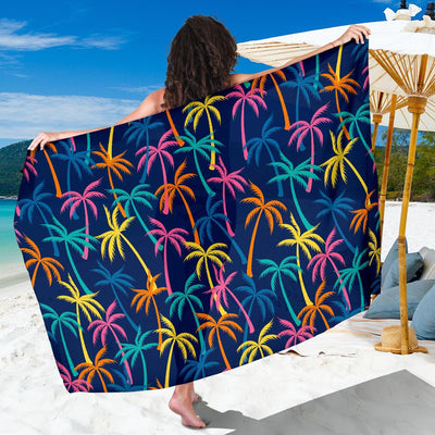 Palm Tree Pattern Print Design PT013 Sarong Pareo Wrap-JORJUNE.COM