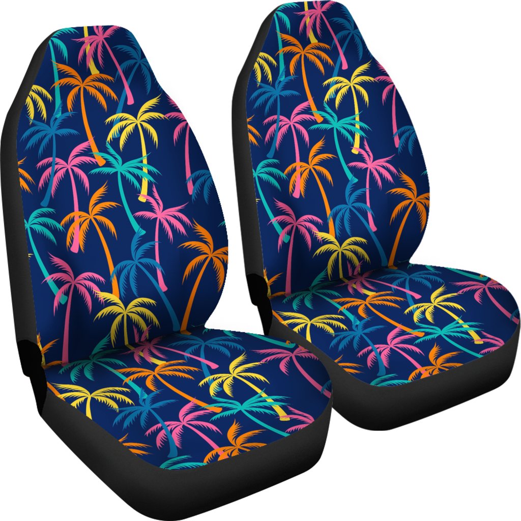 Palm Tree Pattern Print Design PT013 Universal Fit Car Seat Covers-JorJune