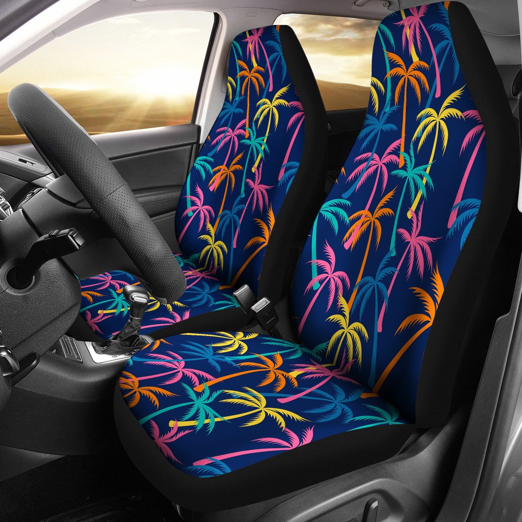 Palm Tree Pattern Print Design PT013 Universal Fit Car Seat Covers-JorJune