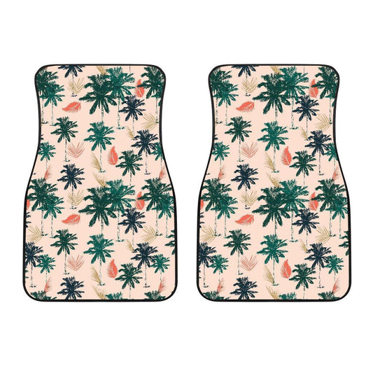 Palm Tree Pattern Print Design PT014 Car Floor Mats-JORJUNE.COM