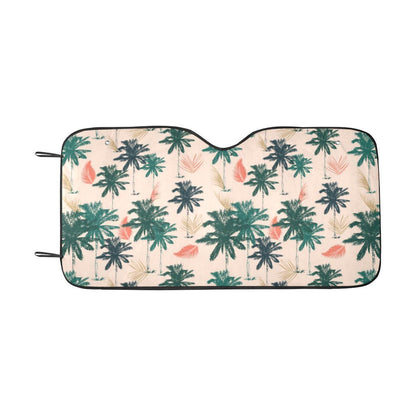 Palm Tree Pattern Print Design PT014 Car Sun Shade-JorJune