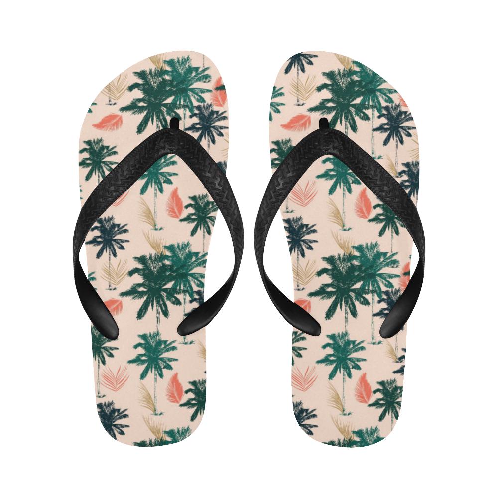 Palm Tree Pattern Print Design PT014 Flip Flops-JorJune