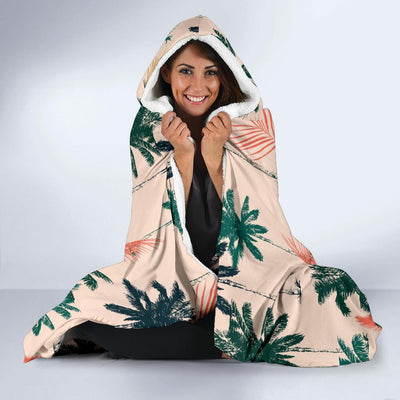 Palm Tree Pattern Print Design PT014 Hooded Blanket-JORJUNE.COM