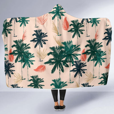 Palm Tree Pattern Print Design PT014 Hooded Blanket-JORJUNE.COM