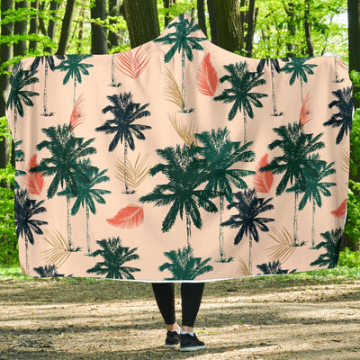 Palm Tree Pattern Print Design PT014 Hooded Blanket-JORJUNE.COM