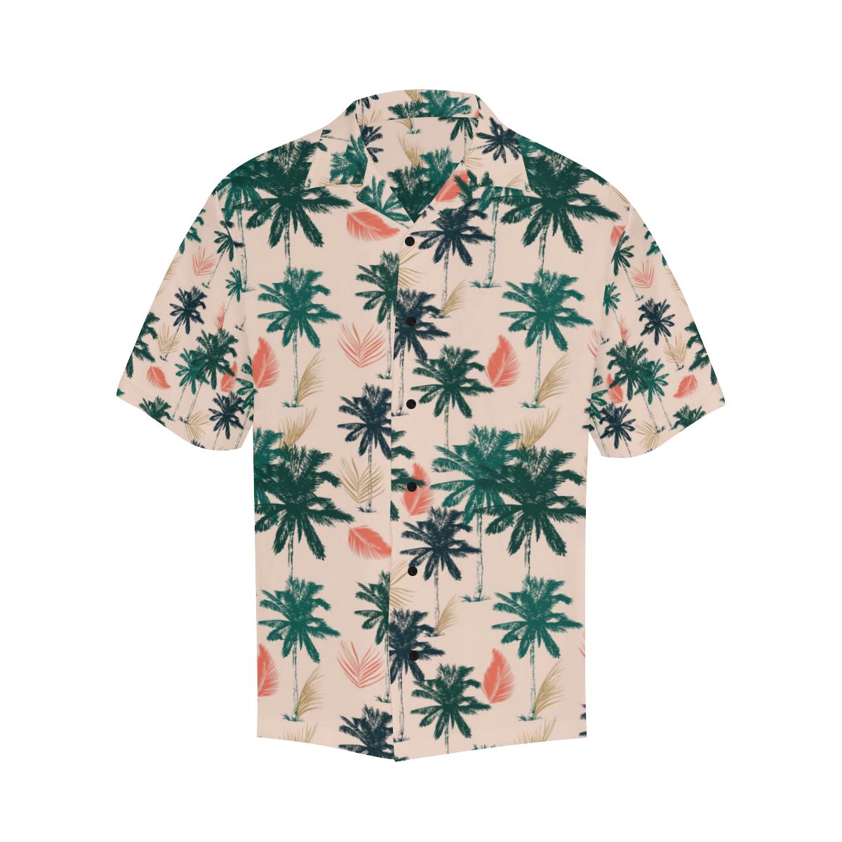 Palm Tree Pattern Print Design PT014 Men Hawaiian Shirt-JorJune