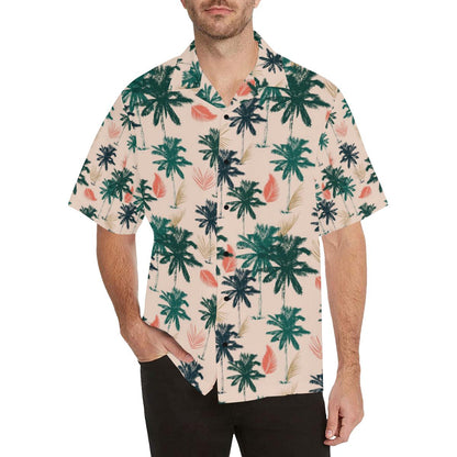 Palm Tree Pattern Print Design PT014 Men Hawaiian Shirt-JorJune