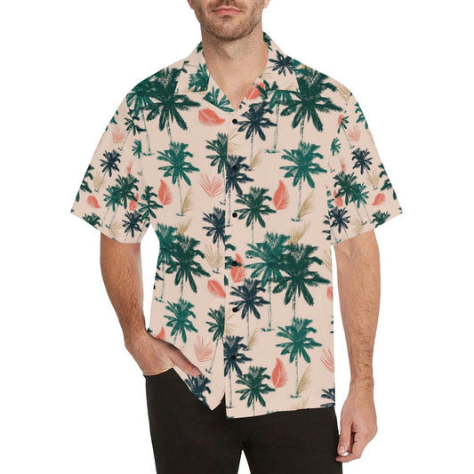 Palm Tree Pattern Print Design PT014 Men Hawaiian Shirt-JorJune