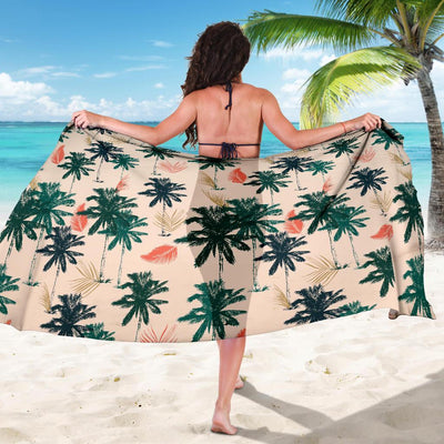 Palm Tree Pattern Print Design PT014 Sarong Pareo Wrap-JORJUNE.COM