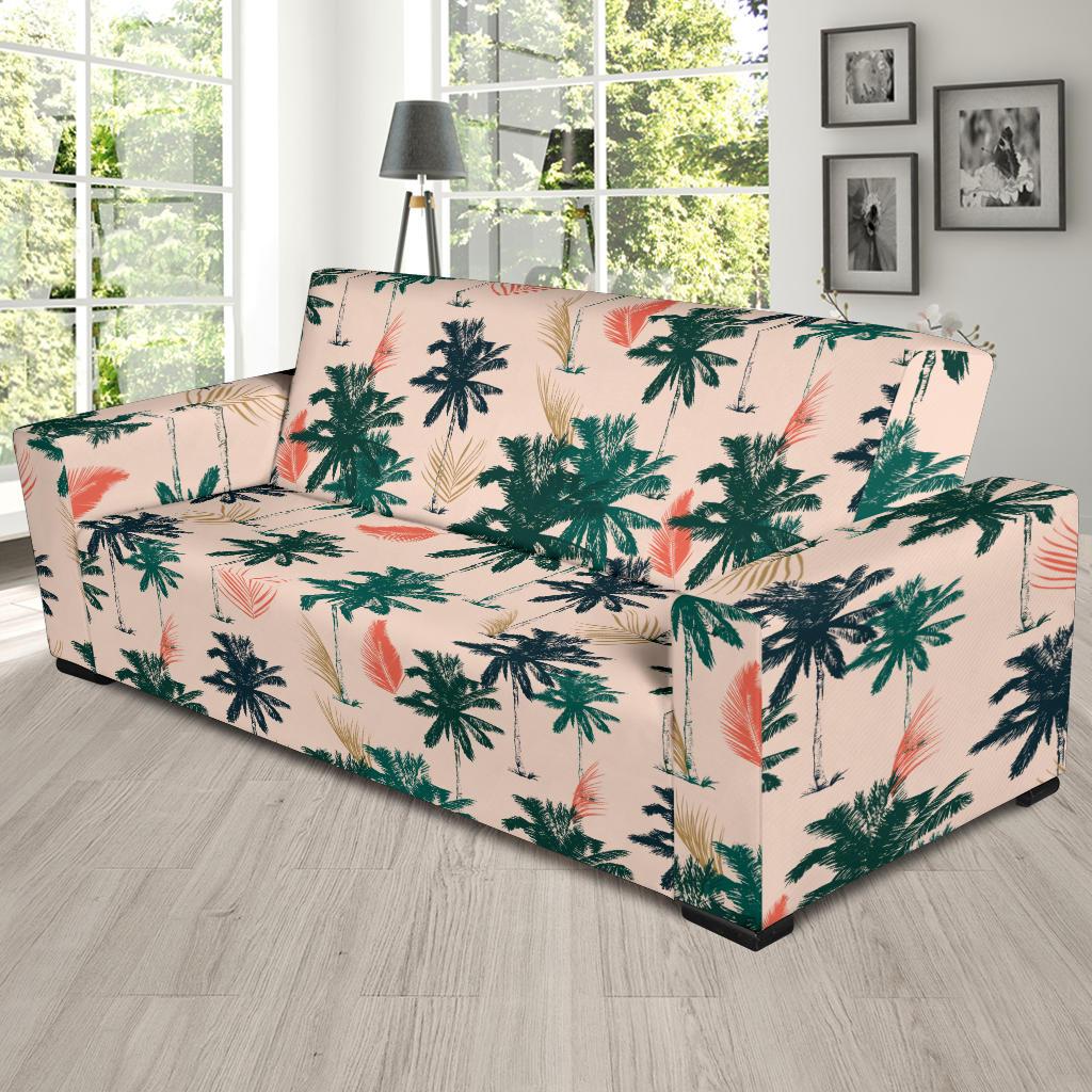 Palm Tree Pattern Print Design PT014 Sofa Slipcover-JORJUNE.COM