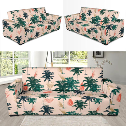 Palm Tree Pattern Print Design PT014 Sofa Slipcover-JORJUNE.COM