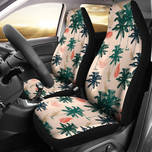 Palm Tree Pattern Print Design PT014 Universal Fit Car Seat Covers-JorJune