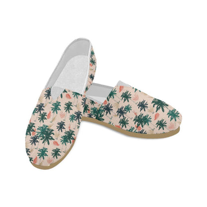 Palm Tree Pattern Print Design PT014 Women Casual Shoes-JorJune.com