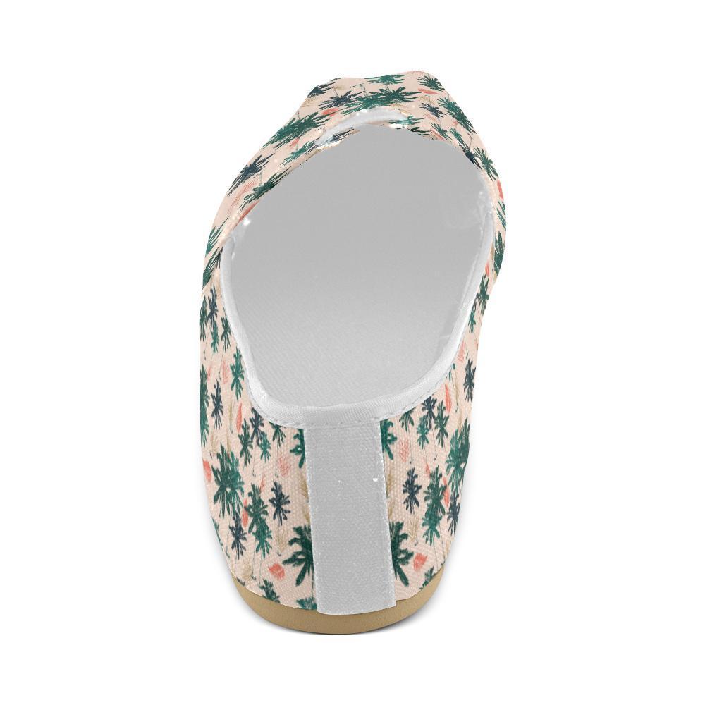 Palm Tree Pattern Print Design PT014 Women Casual Shoes-JorJune.com
