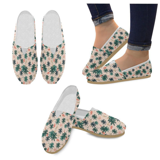 Palm Tree Pattern Print Design PT014 Women Casual Shoes-JorJune.com