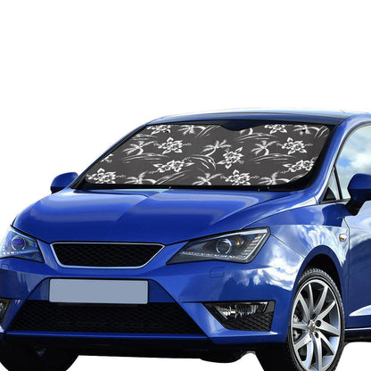 Palm Tree Pattern Print Design PT02 Car Sun Shade-JorJune