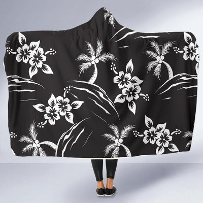 Palm Tree Pattern Print Design PT02 Hooded Blanket-JORJUNE.COM