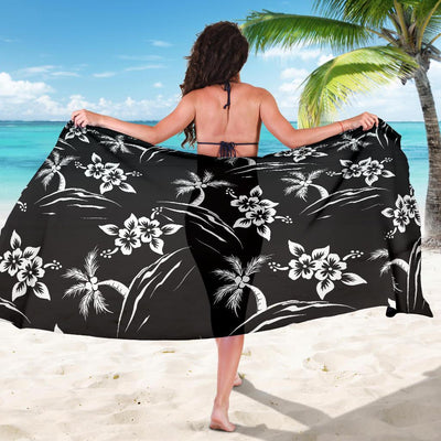 Palm Tree Pattern Print Design PT02 Sarong Pareo Wrap-JORJUNE.COM