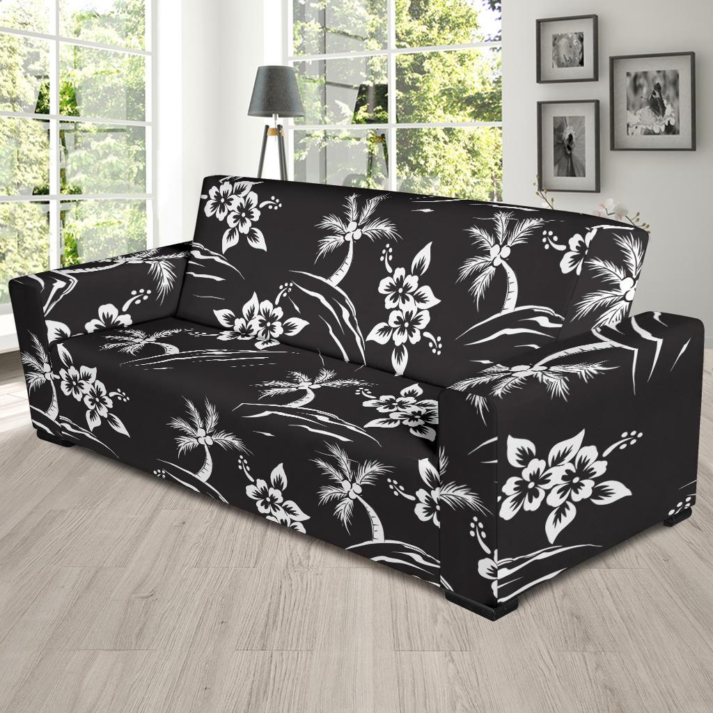Palm Tree Pattern Print Design PT02 Sofa Slipcover-JORJUNE.COM